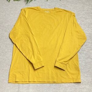 LL Bean Mens Mustard Yellow Long Sleeve T-Shirt Traditional Fit Cotton M 
EUC B2